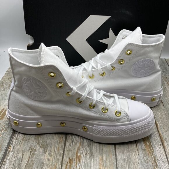 Converse Chuck Taylor All Star Lift Platform Star Studded Sneaker Shoes Size 8 - Picture 5 of 15